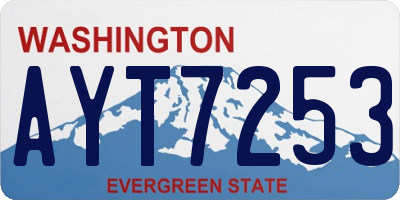 WA license plate AYT7253