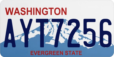 WA license plate AYT7256