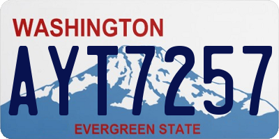 WA license plate AYT7257