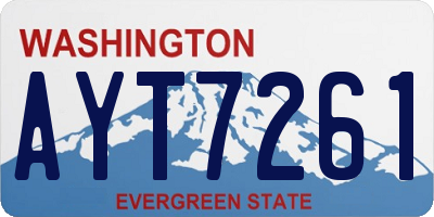 WA license plate AYT7261