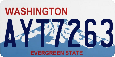 WA license plate AYT7263
