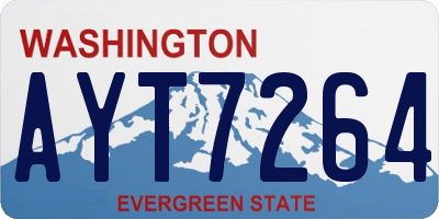 WA license plate AYT7264