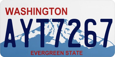 WA license plate AYT7267