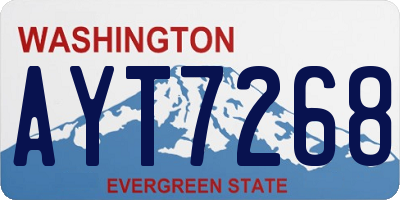 WA license plate AYT7268