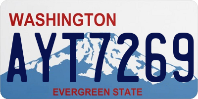 WA license plate AYT7269