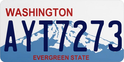 WA license plate AYT7273