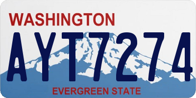 WA license plate AYT7274