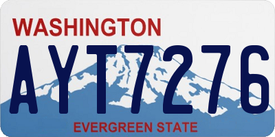 WA license plate AYT7276
