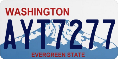 WA license plate AYT7277