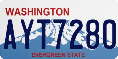 WA license plate AYT7280