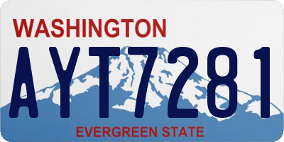 WA license plate AYT7281
