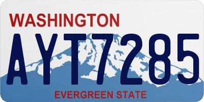 WA license plate AYT7285