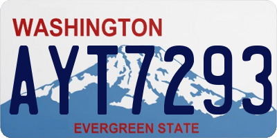 WA license plate AYT7293