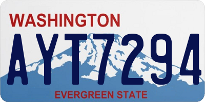 WA license plate AYT7294