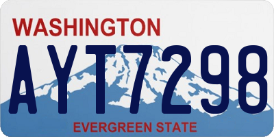 WA license plate AYT7298