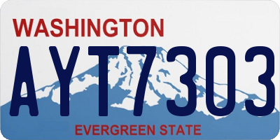 WA license plate AYT7303