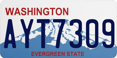 WA license plate AYT7309