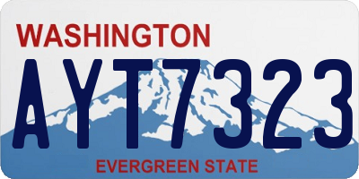 WA license plate AYT7323