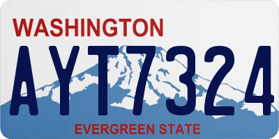 WA license plate AYT7324
