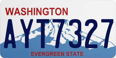 WA license plate AYT7327