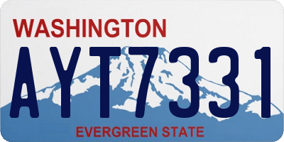 WA license plate AYT7331