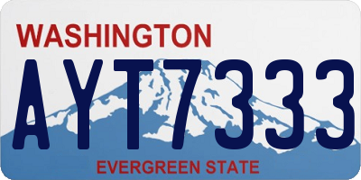 WA license plate AYT7333