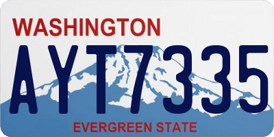 WA license plate AYT7335