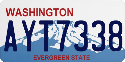 WA license plate AYT7338