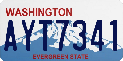 WA license plate AYT7341