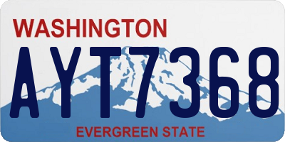 WA license plate AYT7368