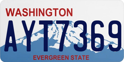 WA license plate AYT7369
