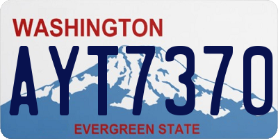 WA license plate AYT7370