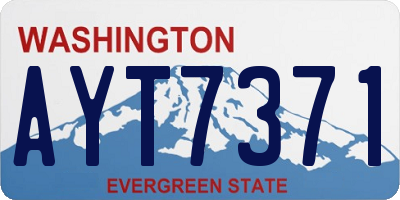 WA license plate AYT7371
