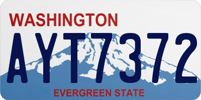 WA license plate AYT7372