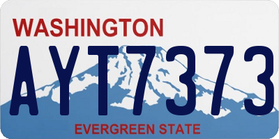 WA license plate AYT7373