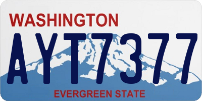 WA license plate AYT7377