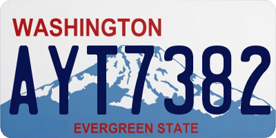 WA license plate AYT7382