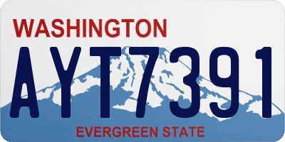 WA license plate AYT7391