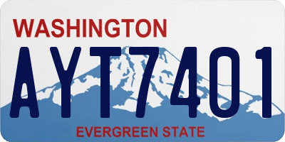 WA license plate AYT7401