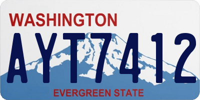 WA license plate AYT7412
