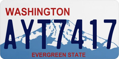 WA license plate AYT7417