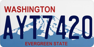 WA license plate AYT7420