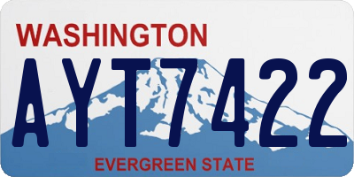 WA license plate AYT7422