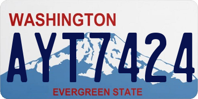 WA license plate AYT7424