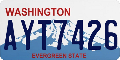 WA license plate AYT7426