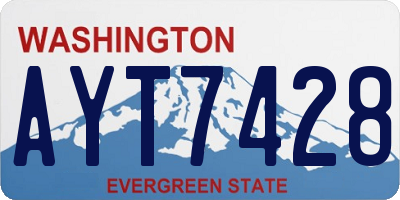 WA license plate AYT7428