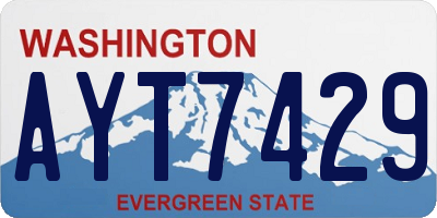 WA license plate AYT7429