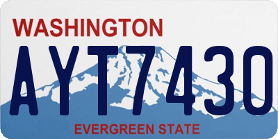 WA license plate AYT7430