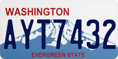 WA license plate AYT7432