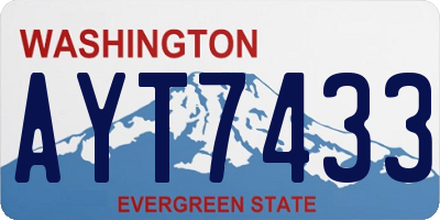 WA license plate AYT7433
